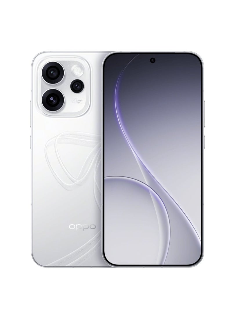 OPPO Reno 15 Dual Sim Aurora White 12GB RAM 256GB 5G- Middle East Version - Image 1
