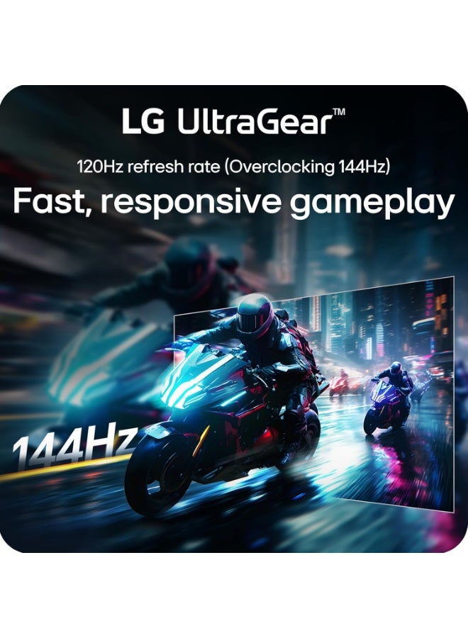 LG 24-inch Ultragear Full HD (1920 x 1080) IPS Gaming Monitor, 144Hz (O/C), 1ms MBR, NVIDIA G-Sync Compatible, AMD FreeSync, HDR10, HDMI, DisplayPort, Slim Stand, 24G411A-B black - Image 4