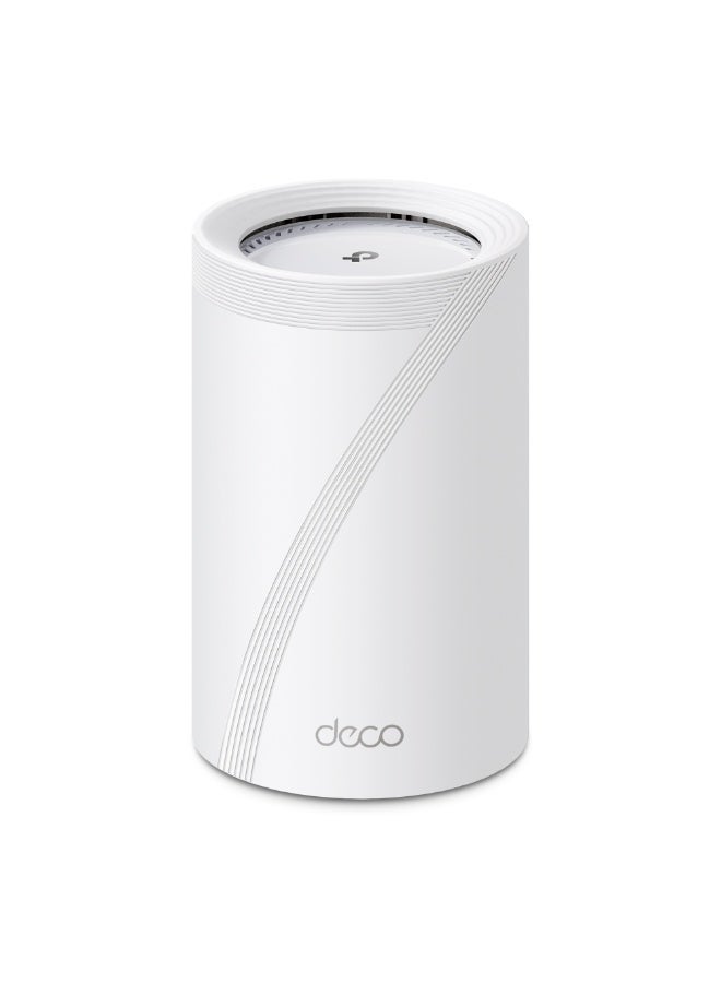تي بي لينك Deco BE14000 Tri-Band Whole Home Mesh WiFi 7, 10Gbps Port, MLO, 320 MHz, 6 GHz, Seamless AI Roaming, HomeShield Security, Gaming & Streaming, Smart Home, Parental Control, Deco BE68(1-Pack) white - Image 1