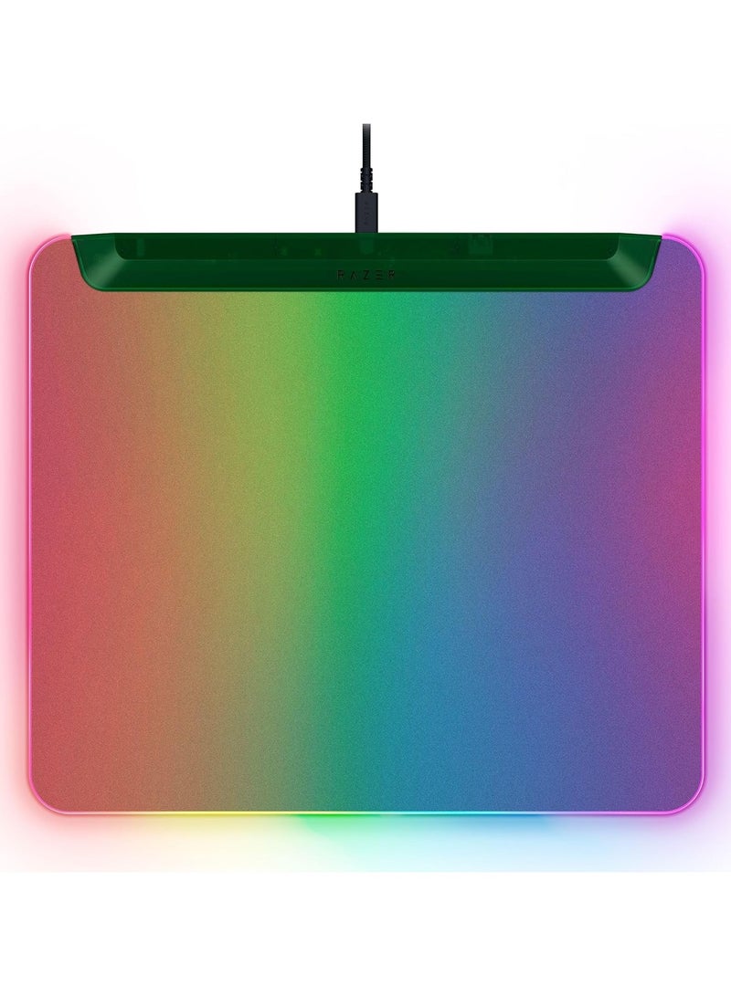 ريزر Firefly V2 Pro Fully Illuminated RGB Gaming Mouse Mat: Backlit Design, 15 Zone Lighting, USB 2.0 Port, Detachable USB Type C Cable, Micro Textured Surface, Anti Slip Base - Phantom Green - Image 1