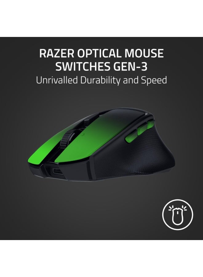 ريزر فأرة الألعاب اللاسلكية المحمولة المريحة من باسيليسك: 10 عناصر تحكم قابلة للبرمجة، تقنية HyperScroll، مفاتيح بصرية من الجيل الثالث، عمر بطارية طويل، تنبيه بالذكاء الاصطناعي، 2.4 جيجاهرتز، بلوتوث، USB C - أسود - Image 4