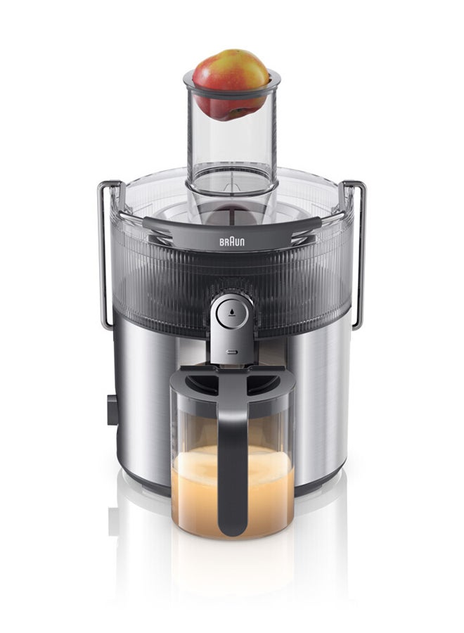 Braun MultiJuice 7 Spin Juicer, 1000 Watts, 2 Speed Settings, FastXtract Technology, Direct Serve Option, Anti-Drip System, 2L Pulp Container - SJ 7000 Grey 2 L 1000 W SJ 7000 grey - Image 2