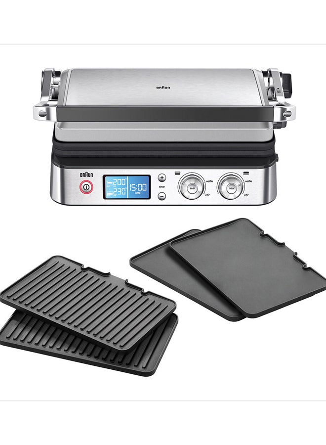Braun MultiGrill 9 Contact Grill, 2000 Watts,  3-in-1 Cooking Positions - CG 9043 Black/Stainless Steel 2000 W CG 9043 Black/Stainless Steel - Image 1
