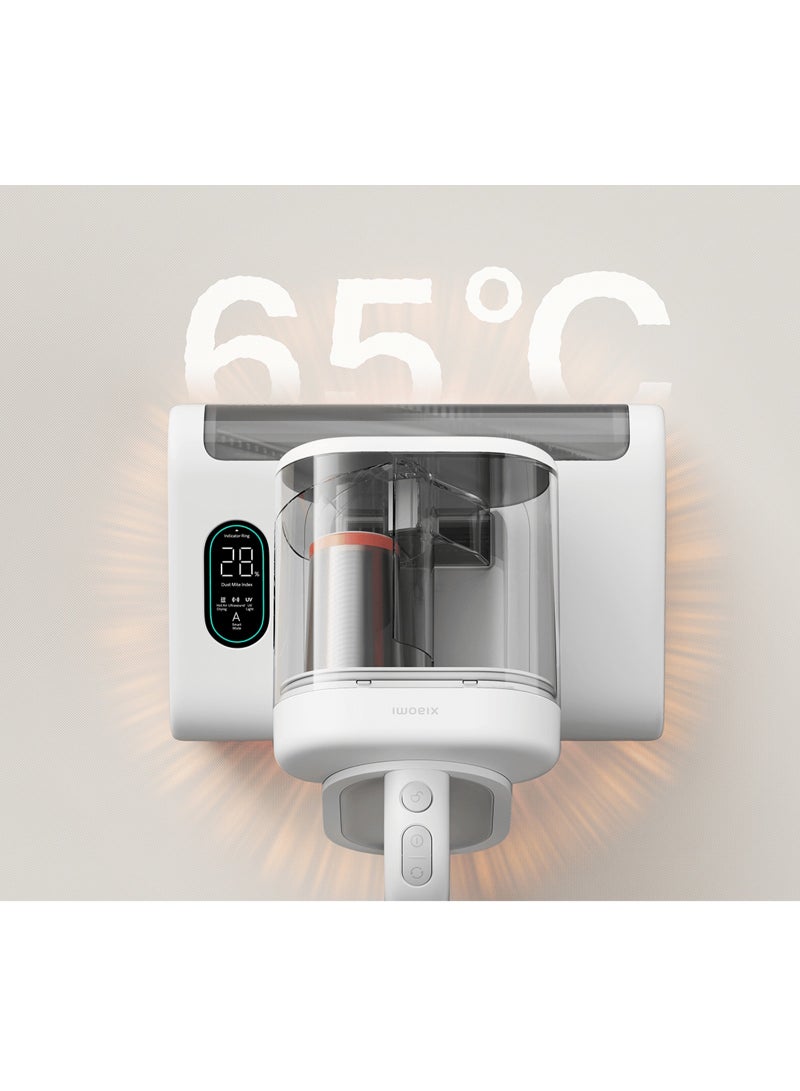 شاومي مكنسة كهربائية لعث الغبار 2 برو، شفط إعصاري 16 كيلو باسكال، منظف مرتبة ساخن 60℃ مع 12,000/دقيقة ضربات وضوء UV-C، مكنسة يدوية لإزالة مسببات الحساسية من السرير، فلترة HEPA - - Image 4