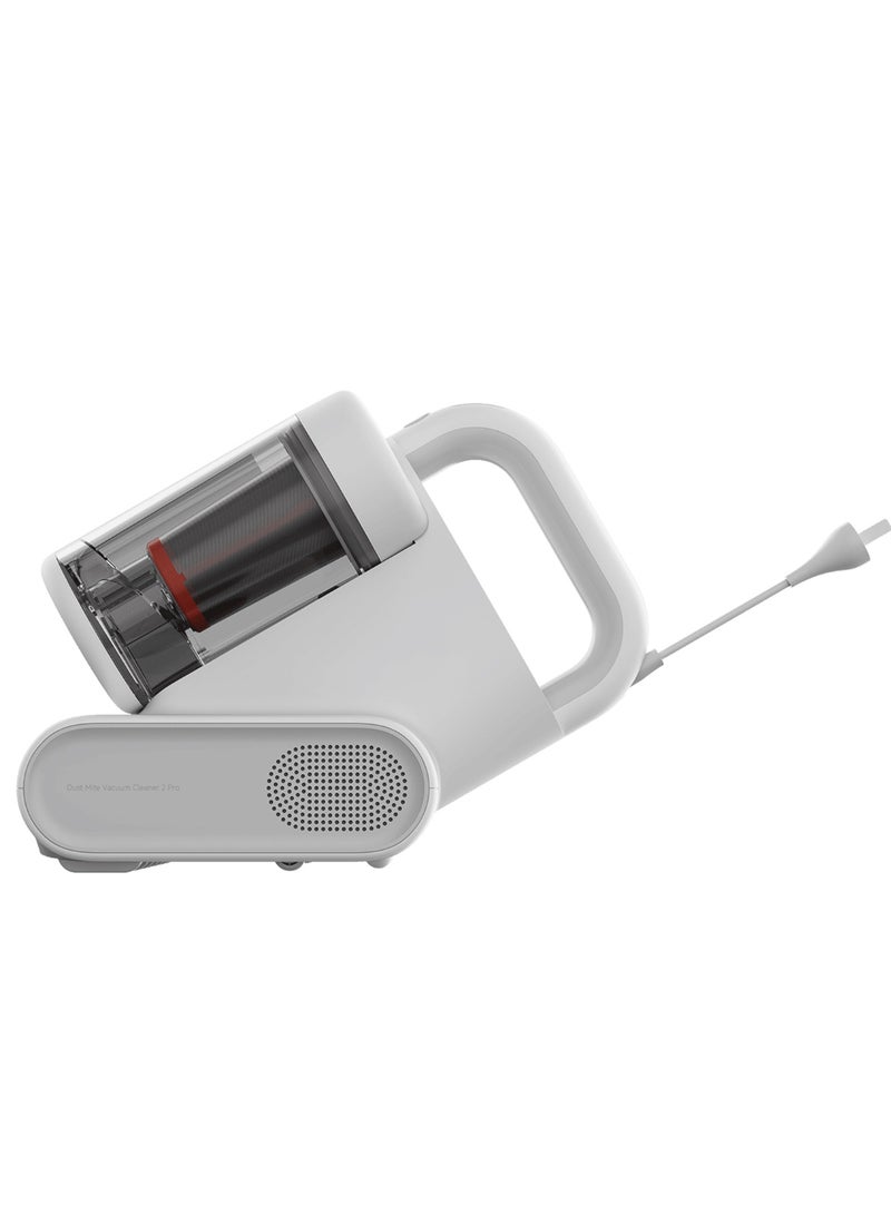 شاومي مكنسة كهربائية لعث الغبار 2 برو، شفط إعصاري 16 كيلو باسكال، منظف مرتبة ساخن 60℃ مع 12,000/دقيقة ضربات وضوء UV-C، مكنسة يدوية لإزالة مسببات الحساسية من السرير، فلترة HEPA - - Image 3