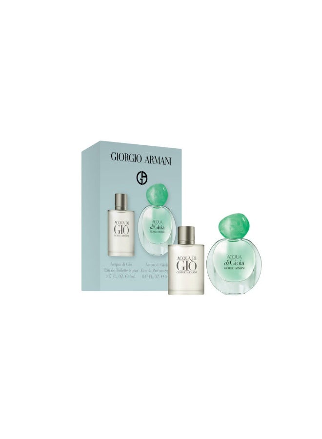 Mini Set (Acqua Di Gio EDT 5ml + Acqua Di Gioia EDP 5ml) 10ml