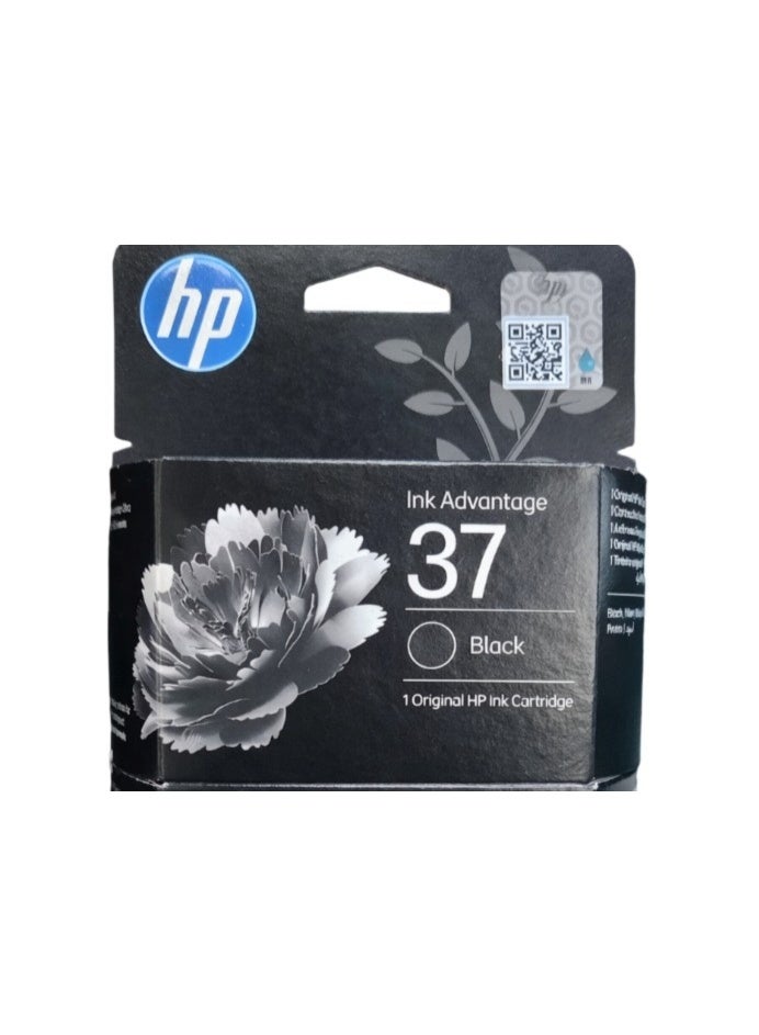 HP 37 Black Original Ink Cartridge – Original HP Ink Advantage Black
