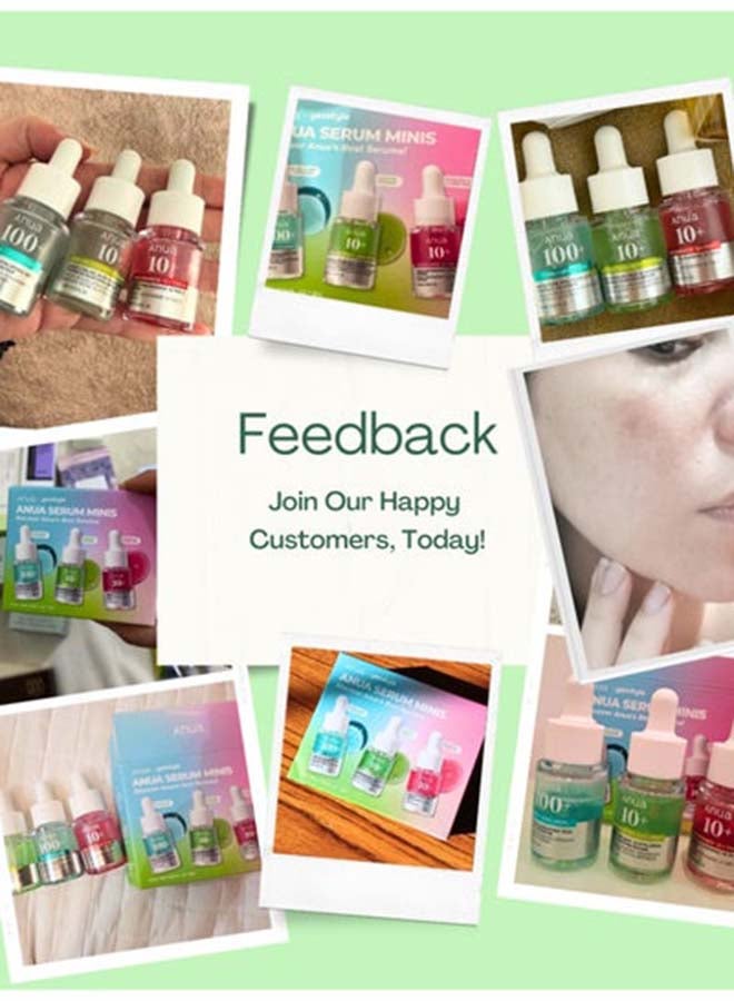 انوا حل الترطيب والتفتيح والتهدئة – مجموعة أنوا سيروم ديسكفري الثلاثية المصغرة مع حمض الهيالورونيك، النياسيناميد وحمض الأزيليك (10 مل × 3) - Image 2