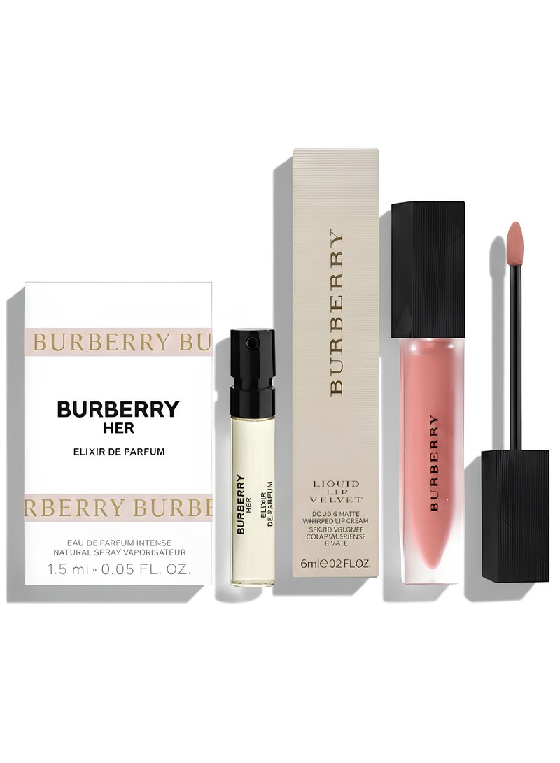BURBERRY Gift Set Consisting Of (Liquid Lipstick 6ml + Hair Elixir de Parfum 1.5ml) 6ml - Image 1