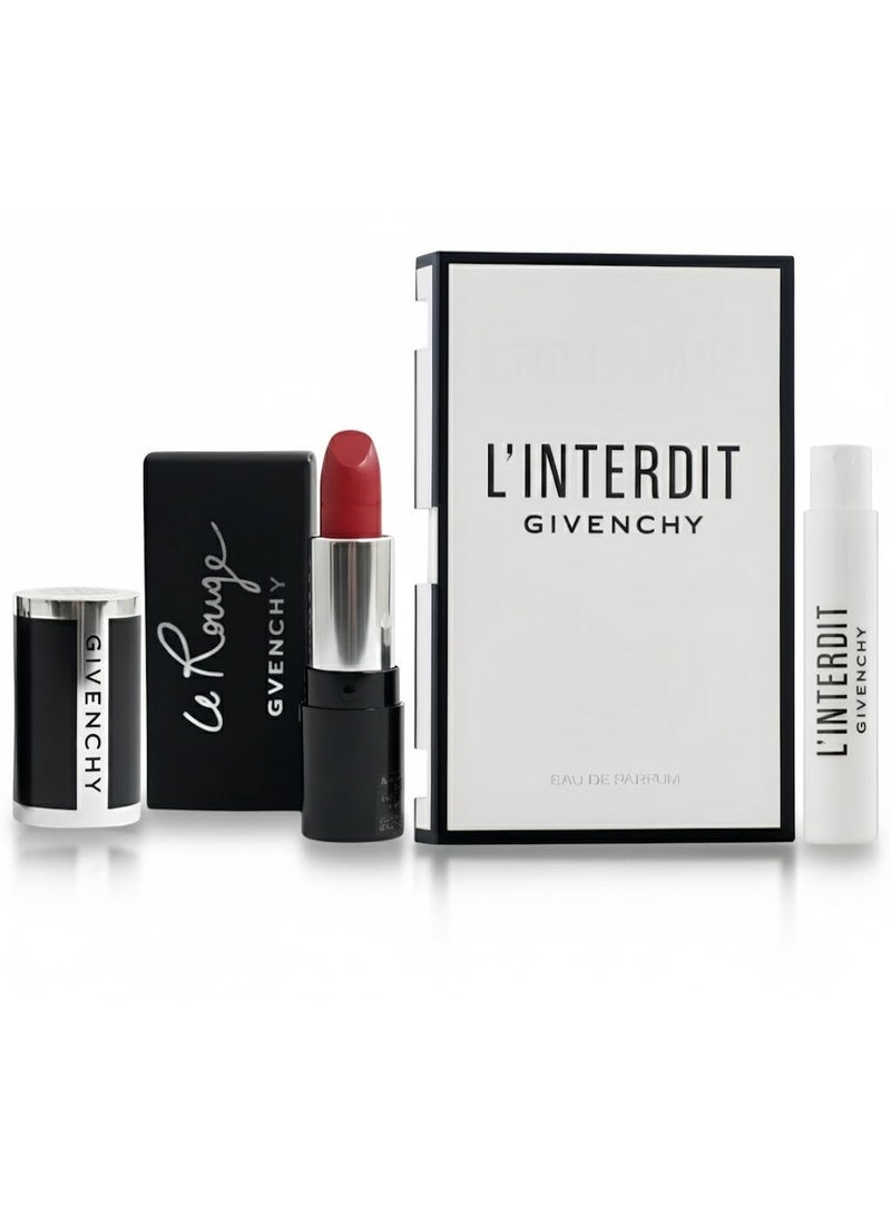 GIVENCHY Gift Set Consisting Of (Lipstick 1.5g + La Interdite EDP 1ml) 1ml - Image 1