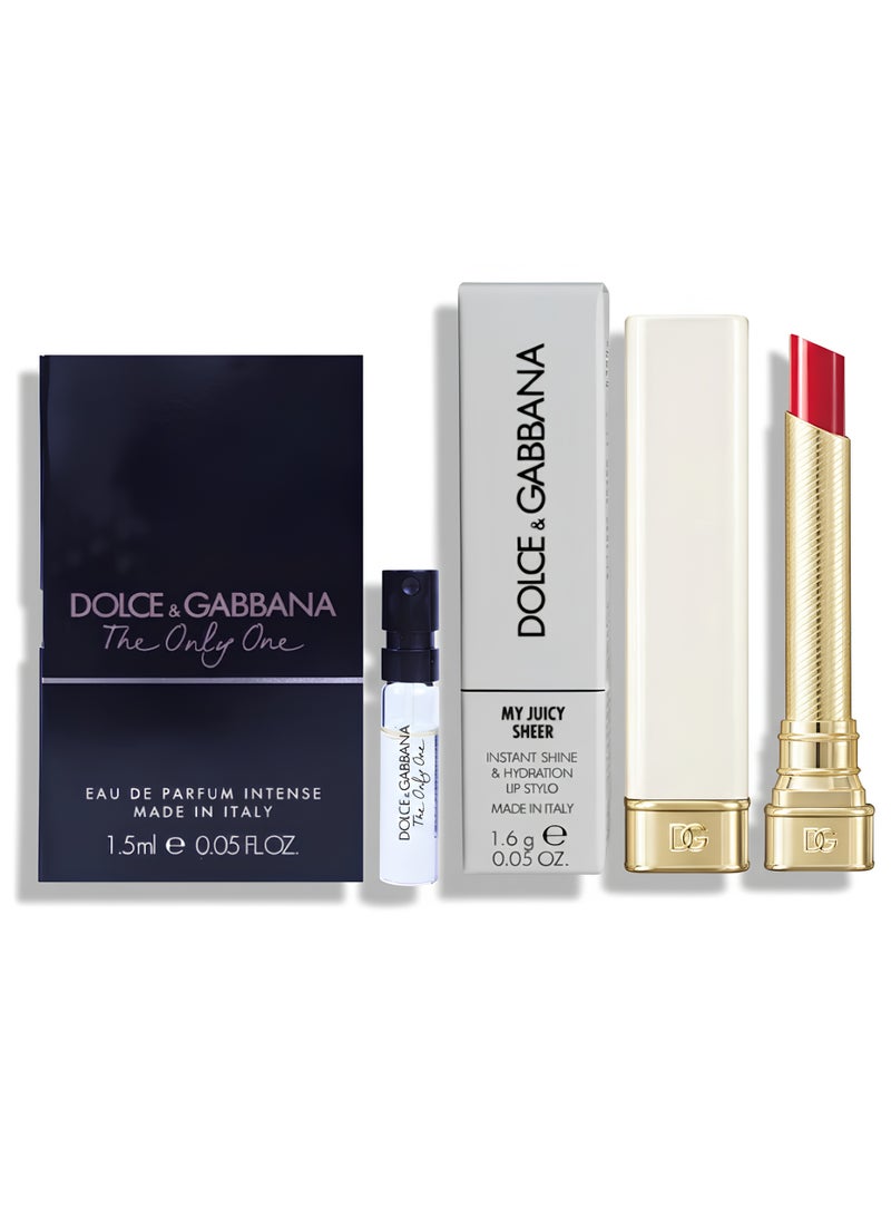 دولتشي آند غابانا طقم هدايا يتكون من (1.6 جرام أحمر شفاه + 1.5 مل عطر) - Image 1
