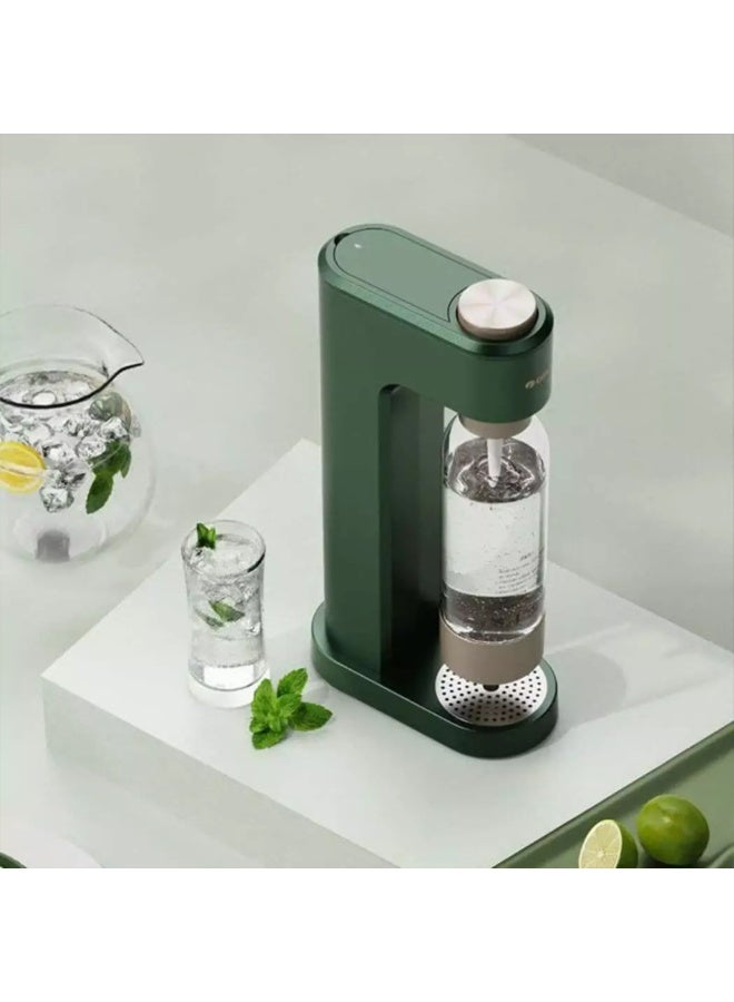 GREE Sparkling Water Maker Soda Maker Soda Streaming Machine Quick Twist for Easy Install, 1L Carbonating Bottle, Soda Water Maker GQZ01-T green - Image 3