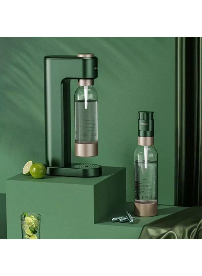 GREE Sparkling Water Maker Soda Maker Soda Streaming Machine Quick Twist for Easy Install, 1L Carbonating Bottle, Soda Water Maker GQZ01-T green - Image 4