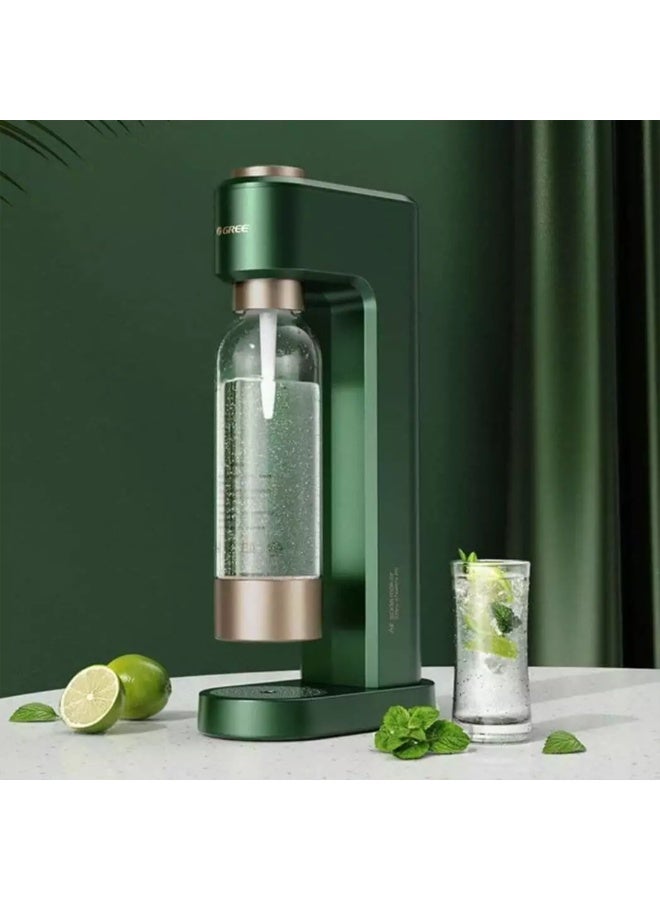 GREE Sparkling Water Maker Soda Maker Soda Streaming Machine Quick Twist for Easy Install, 1L Carbonating Bottle, Soda Water Maker GQZ01-T green - Image 2