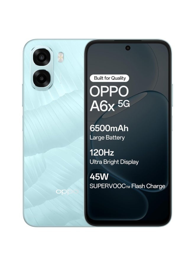أوبو A6X Dual SIM Ice Blue 4GB RAM 128GB 5G - Middle East Version - Image 1