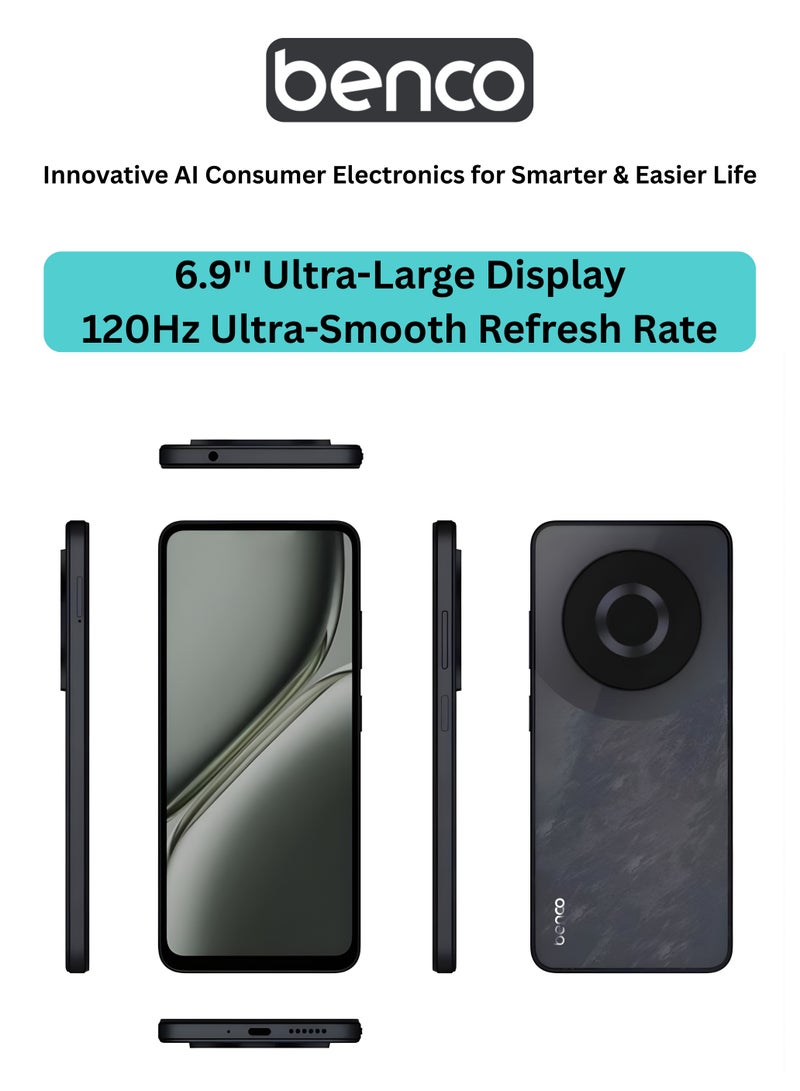 بينكو V92CS بدون كاميرا بدون GPS نيبولا أسود 4+8GB RAM 128GB 4G - نسخة الشرق الأوسط - Image 2