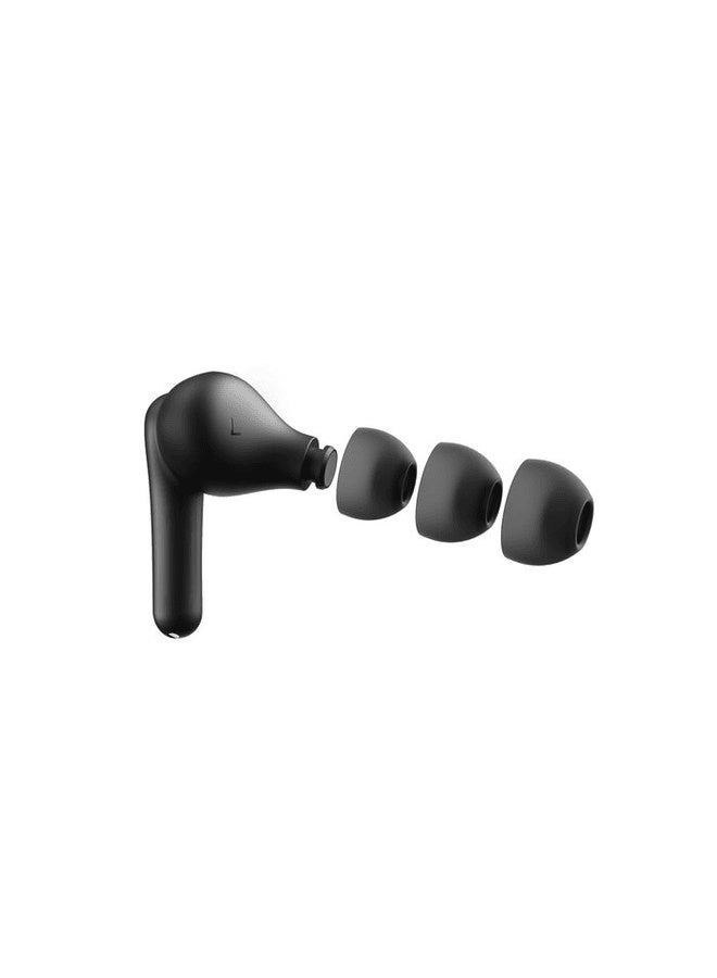 belkin SoundForm Rhythm ANC True Wireless Earbuds with Built-in Microphone, USB-C Fast Charging, 28H Battery Life, IPX5 Water Resistance - Bluetooth Earbuds for iPhone, iPad, Galaxy, Pixel And More - Black Black - Image 4