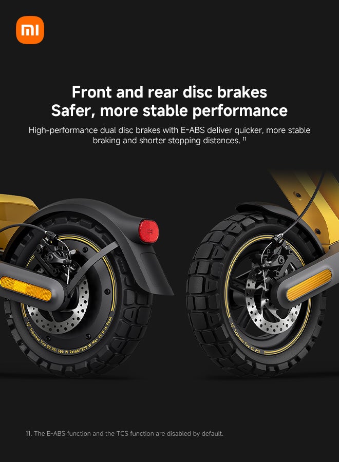 شاومي سكوتر كهربائي شاومي 6 ألترا GL- 1200 واط ذروة القوة، 75 كم مدى طويل، إطارات 12 بوصة لجميع التضاريس، تعليق مزدوج ومكابح قرصية مزدوجة - Image 2
