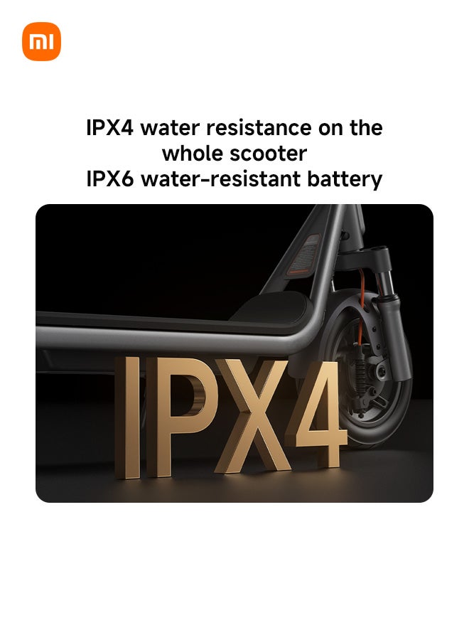 شاومي سكوتر كهربائي 6 لايت، نظام تعليق أمامي مزدوج الربيع، مدى 25 كم، إطارات هوائية 10 بوصة، محرك ذروة 500 واط، فرامل درامية أمامية و E-ABS خلفية، سكوتر قابل للطي للبالغين، قانوني على الطريق - Image 4