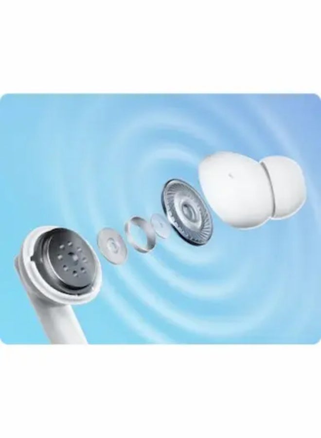تكنو buds 4 Active Noise Cancellation (ANC) reduces ambient noise by up to 25dB white - Image 2