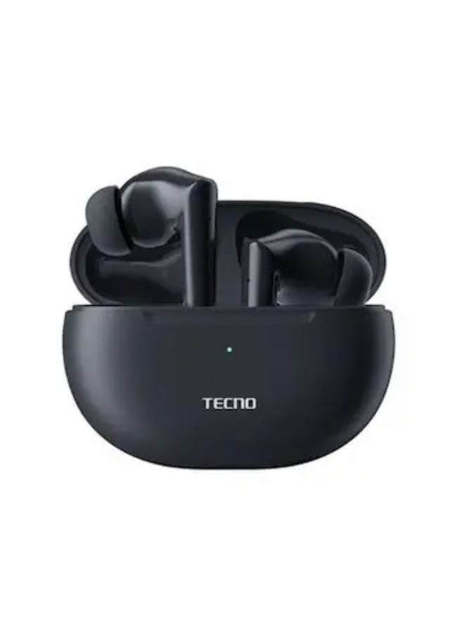 تكنو buds 4 Active Noise Cancellation (ANC) reduces ambient noise by up to 25dB, Black - Image 1