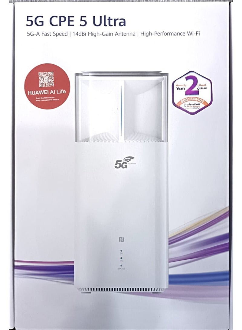 Zowee Technology 5G CPE 5 Ultra Fast Speed 7200 Mbps, Wi-Fi 7, 5G-A, Supports Huawei AI Life APP - White - Image 2