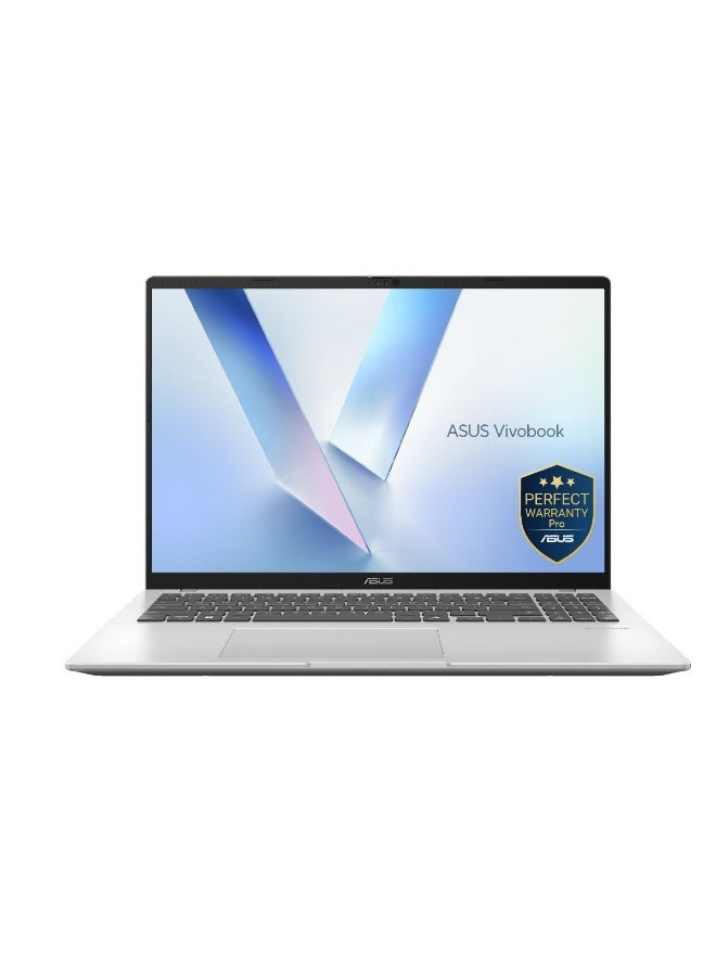أسوس ASUS VivoBook 16 Laptop X1607CA-UL005W, 16.0 inch WUXGA Display, Intel® Core™ Ultra 5 225H, 16GB RAM, 512GB SSD, Intel® UHD Graphics, Windows 11 Home, Silver English/Arabic Silver - Image 1