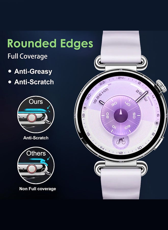 مارجون PMMA Clear Screen Protector for Huawei Watch GT6 41mm - Ultra Thin Scratch Resistant Protective Film Clear-1 - Image 4