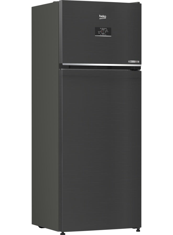 بيكو Refrigerator 455 Liters Gross(406 Net) Capacity,Top Mount, No Frost,Low Noise,10 Years Warranty on ProSmart Inverter Compressor RDNG455DDI Prepainted Dark Inox - Image 2