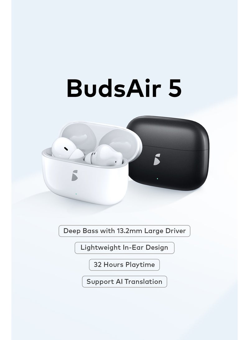 ITEL Buds Air 5 In-Ear Bluetooth 5.4 Headphones ,13mm dynamic driver Bluetooth Earbuds Touch Control, Light-Weight Earphones White - Image 5