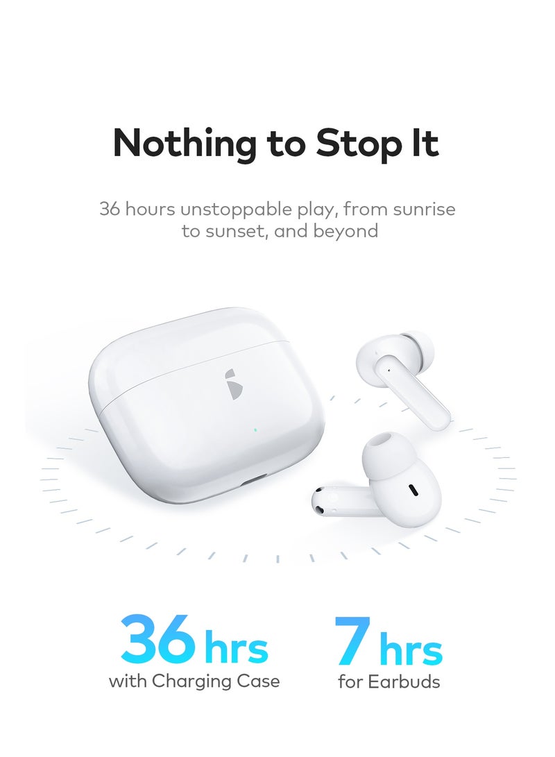 ITEL Buds Air 5 In-Ear Bluetooth 5.4 Headphones ,13mm dynamic driver Bluetooth Earbuds Touch Control, Light-Weight Earphones White - Image 3