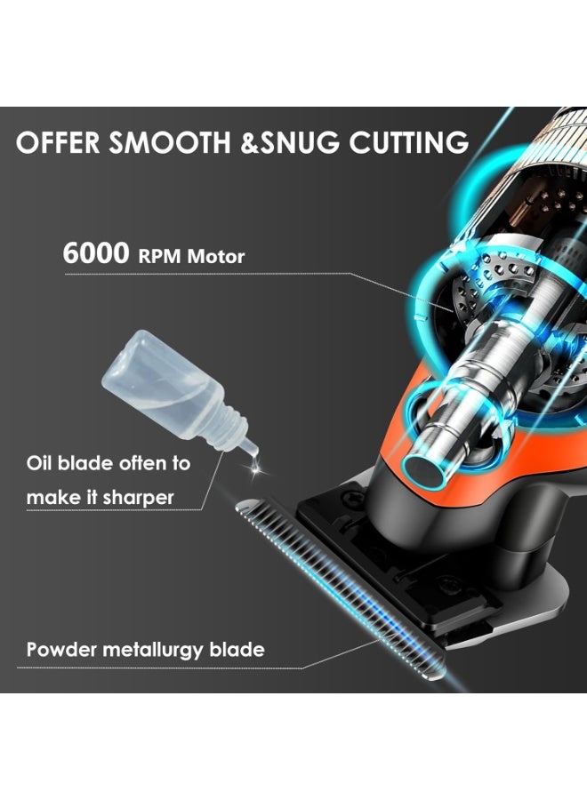 كيمي KM-2293 Professional Rechargeable Cordless Shaver, ORANGE Color - Image 4