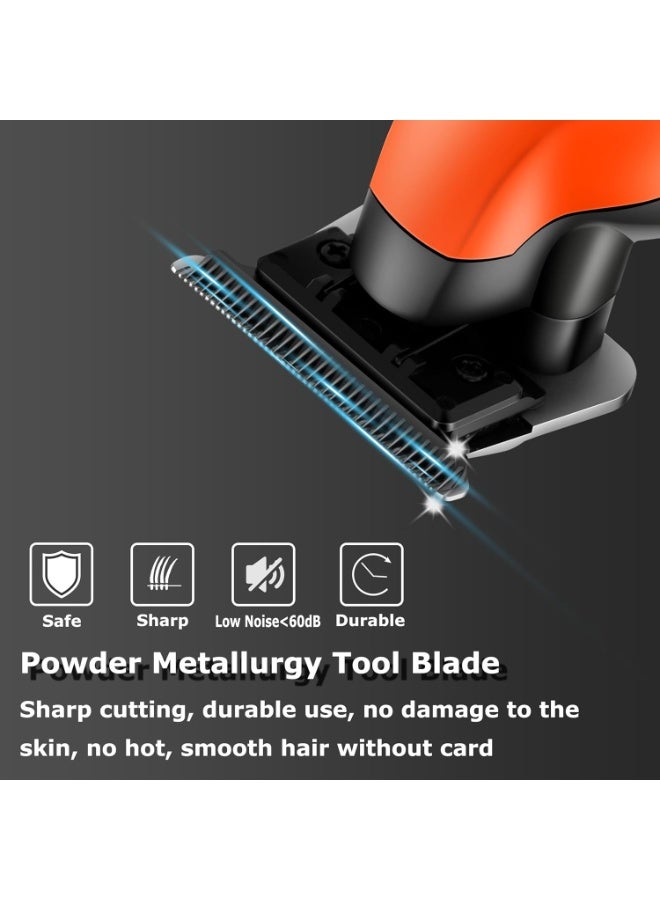 كيمي KM-2293 Professional Rechargeable Cordless Shaver, ORANGE Color - Image 2