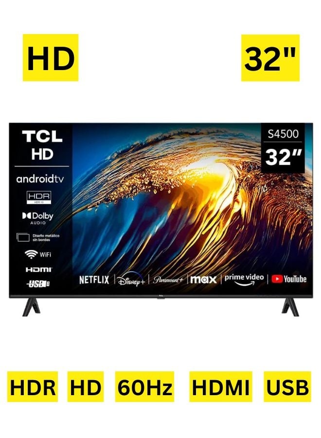 TCL 32 Inch S4500A HD Smart TV | Android Smart TV | HDR TV | T-Screen ...