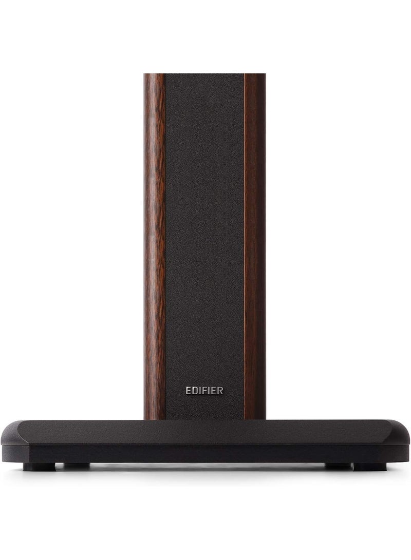 Edifier SS03 Speaker Stands for  S3000PRO Bookshelf Speakers Surround Sound, Heavy Duty 25.6 Inch Floor Stand, Easy Assembly Wood Grain Floorstanding Speaker Supports 1 Pair brown - Image 3