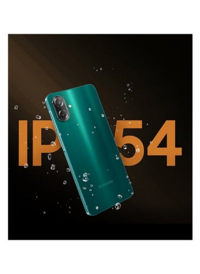 سامسونج جالاكسي F07 (أخضر، 64 جيجابايت) (4 جيجابايت رام) | ميديا تيك هيليو G99 | تصنيف IP54 | كاميرا 50 ميجابكسل بتركيز تلقائي | 7.6 مم نحيف | بطارية 5000 مللي أمبير | شحن سريع 25 واط | 6 أجيال من ترقيات نظام التشغيل | بدون شاحن - Image 5