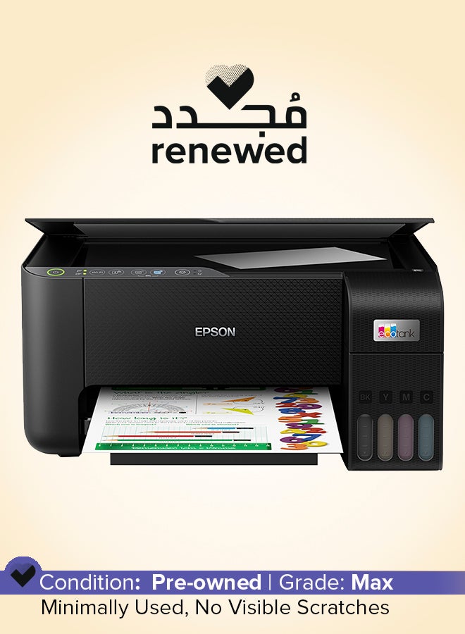 إبسون مجدد - طابعة إيكوتانك L3250 المنزلية متعددة الوظائف 3 في 1 بالألوان مع واي فاي وتطبيق سمارت بانل للاتصال - Image 1