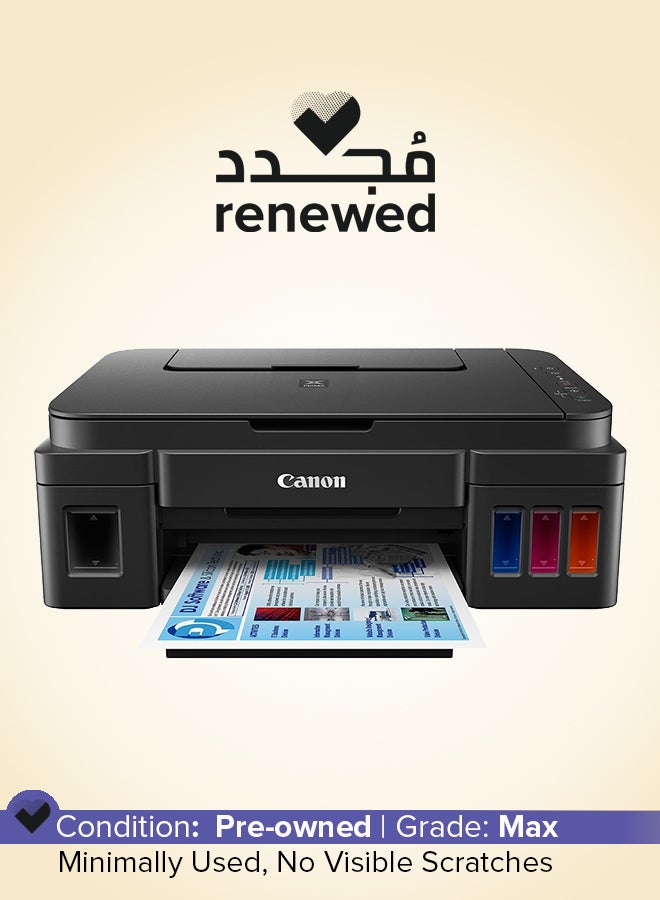 Canon Renewed - G3410 Inkjet CISS Printer With WIFI Print, Copy And Scan black - Image 1