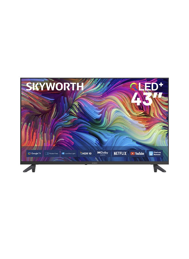 سكاي ورث 43" 2K سمارت FHD QLED+، تلفاز جوجل، 60 هرتز، ضوء أزرق منخفض، خالي من الوميض، HDR10، صوت دولبي، عائلة يومية 2.0، مساعد جوجل، ضمان لمدة سنتين - Image 1