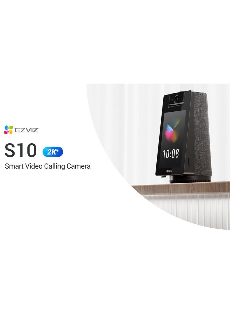 إيزفيز كاميرا فيديو ذكية S10 2K+ - شاشة تعمل باللمس 4 بوصات، دقة 2K+، رؤية ليلية بالأشعة تحت الحمراء، مكبر صوت بلوتوث، تدعم واي فاي مزدوج النطاق 6 (2.4 / 5 جيجاهرتز) - أسود - Image 1