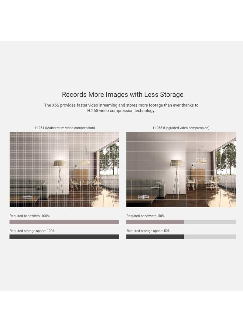 إيزفيز مسجل الفيديو الشبكي اللاسلكي X5S-4W (NVR) مع مخرج HDMI/VGA، يدعم حتى 4 كاميرات واي فاي، ضغط فيديو H.265، وسعة تخزين 8TB - أسود - Image 4