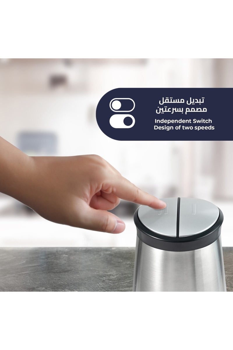 Kion Food Chopper 400W & 1.5L Glass Jar With 2 Speeds 1.5 L 400 W KHR/5005 Black - Image 4