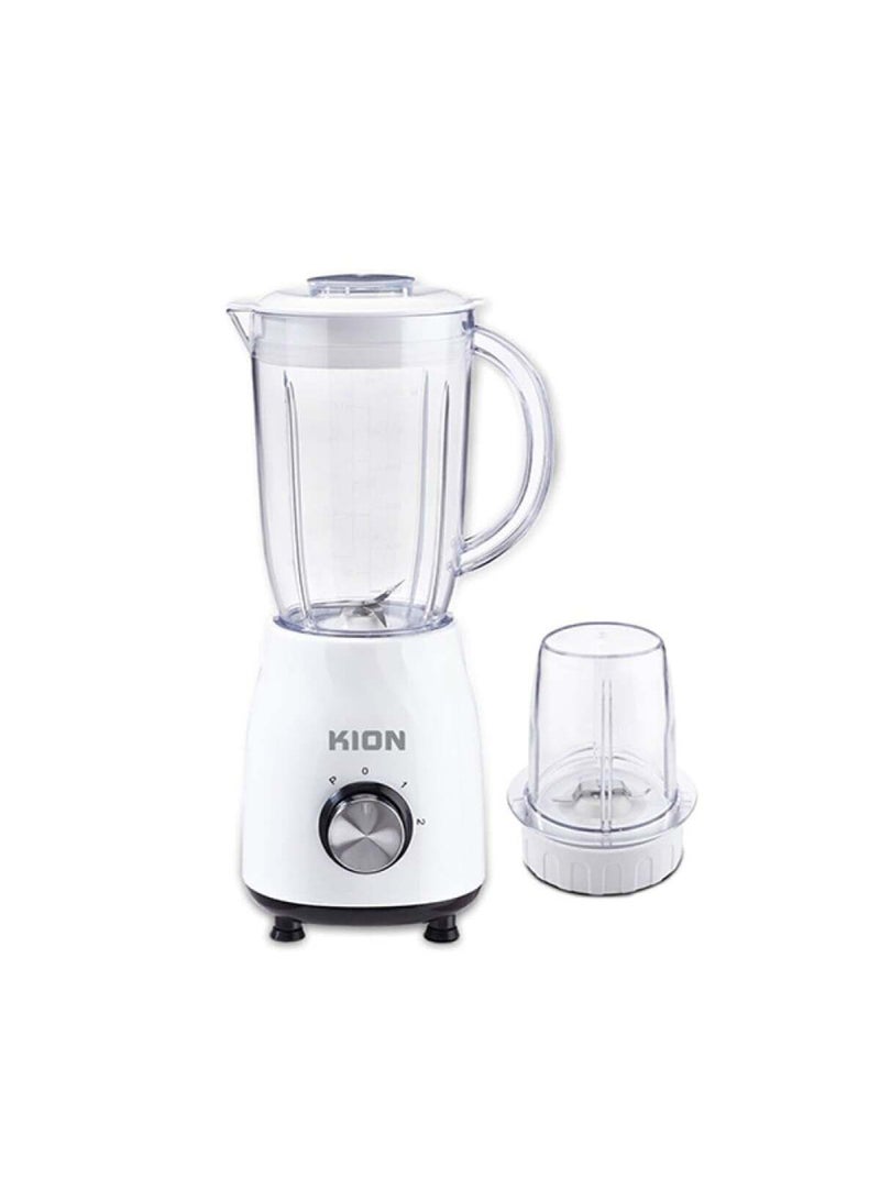 Kion Blender 350W 1.2L Plastic Jug  With 2 Speeds & Pulse + Grinder 1.2 L 350 W KHR/5001 White - Image 1