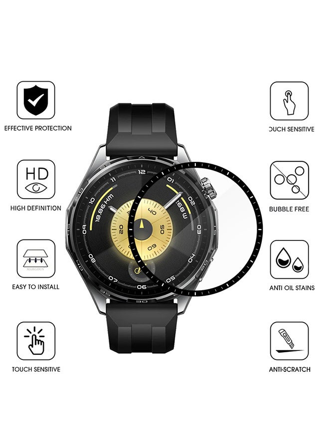 مارجون 2 Pieces PMMA Clear Screen Protector for Huawei Watch GT6 46mm - Ultra Thin Scratch Resistant Protective Film Clear-2 - Image 3