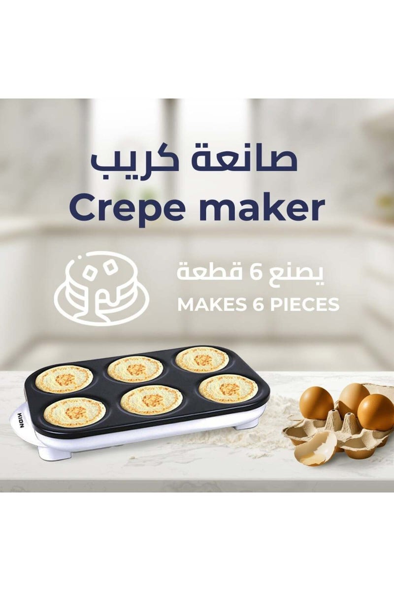 Kion Crepe Maker With 6 Pieces 1200 W KHD/609 White - Image 2