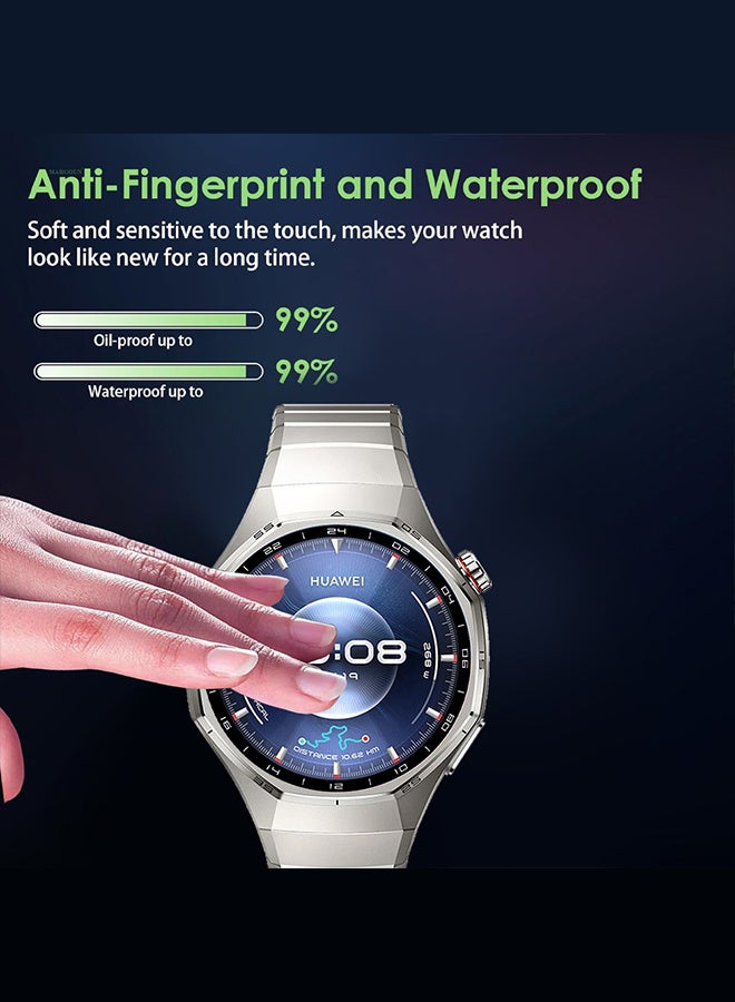 مارجون 2 Pieces PMMA Clear Screen Protector for Huawei Watch GT6 Pro - Ultra Thin Scratch Resistant Protective Film Clear-2 - Image 5