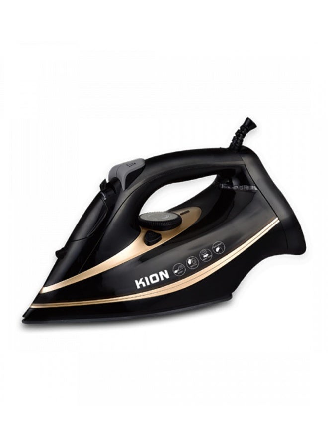 Kion Steam Iron Ceramic Coating Soleplate & Swivel Cord & Self-Cleaning Function 380 L 2200 W KGC/1001 Black - Image 1