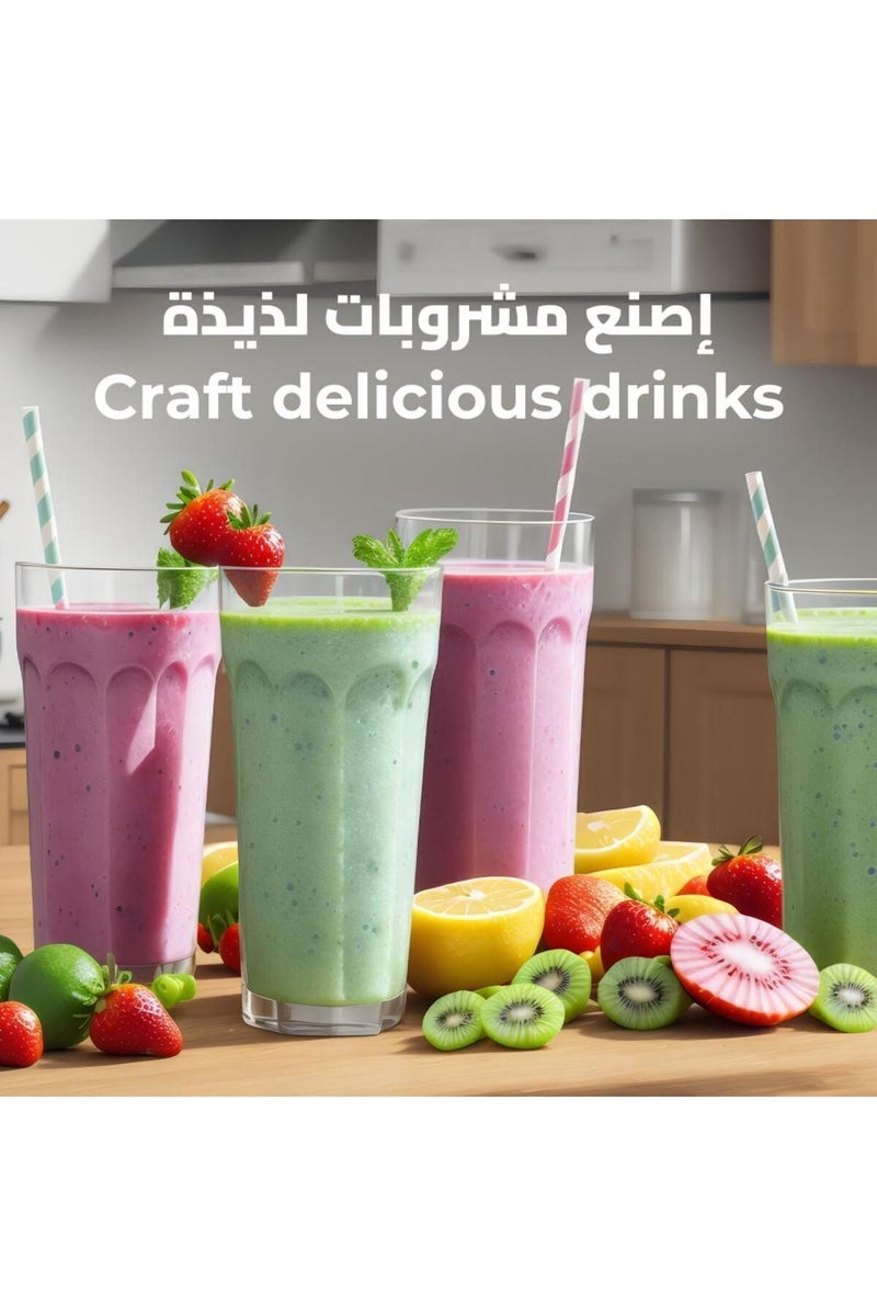 Kion Blender Stainless-Steel Glass Jug With 2 Speeds With Pulse + Grinder 1.5 L 500 W BBB5015SG00 Silver - Image 3