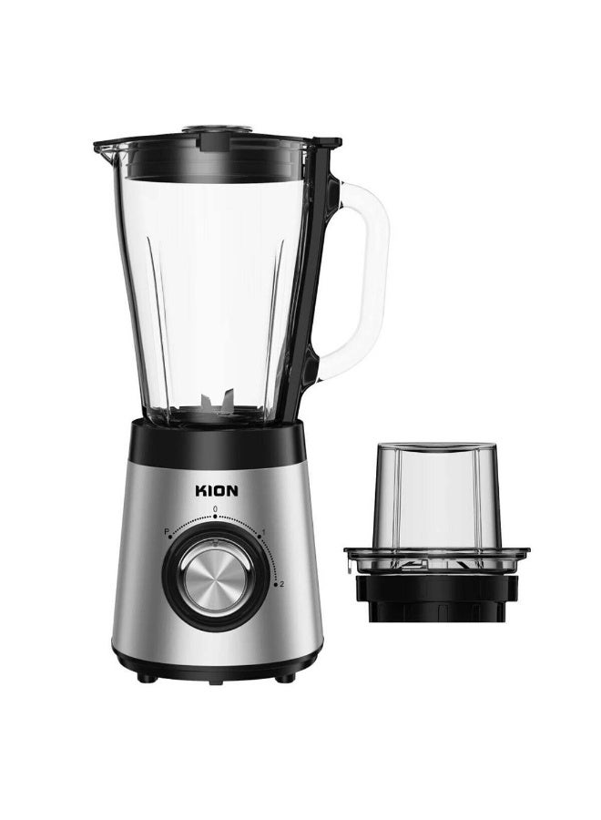 Kion Blender Stainless-Steel Glass Jug With 2 Speeds With Pulse + Grinder 1.5 L 500 W BBB5015SG00 Silver - Image 1