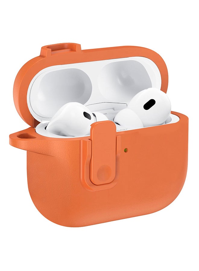 مارجون حافظة جلدية لسماعات AirPods Pro 3 مع إغلاق بالضغط وسلسلة مفاتيح مدمجة - حافظة واقية - Image 2